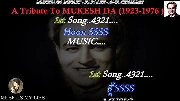 Medley Mukesh Da Karaoke With Scrolling Lyrics Eng  & हिंदी