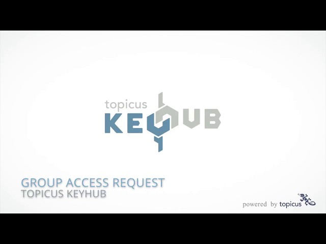 Topicus KeyHub Demo: Group Access Request