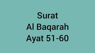 Al baqarah ayat 51- 60