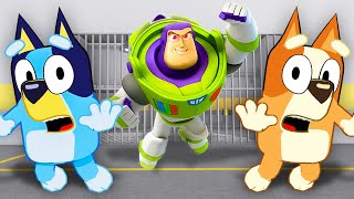 Bluey & BIngo Escape EVIL BUZZ LIGHTYEAR!