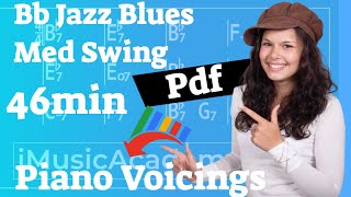 46min Bb Jazz Blues (Medium Swing) Free Trio Pdf and Backing track challenge