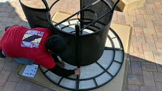 How to Assemble of the Wilson & Fisher Grandview Round High Dining Fire Pit Table, (54")