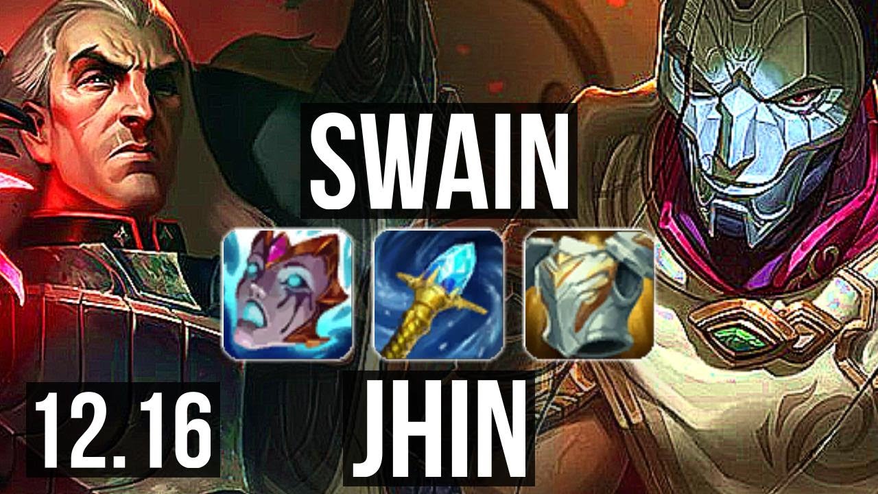SWAIN & Nautilus vs JHIN & Syndra (ADC) 8/1/9, 500+ games, Dominating
