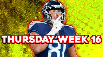 NFL DraftKings Picks + FanDuel NFL Week 16 Thursday Night Football TNF Showdown!