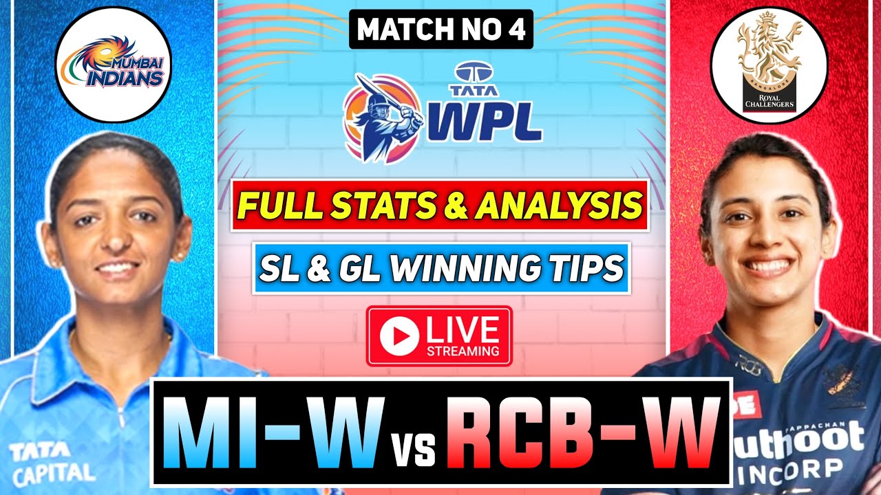 🔴 Women IPL Live MI W vs RCB W Dream11 Prediction Today Match MIW