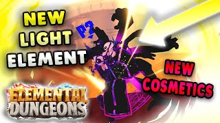 WE GOT THE NEW LIGHT ELEMENT AND THE MYTHICAL COSMETIC BETA WEAPON [UPD1] Elemental Dungeons* Codes