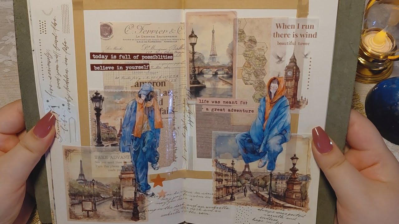 겨울, 파리에서, 딩딩마테와 함께, 감티지 다꾸 #journaling #scrapbooking