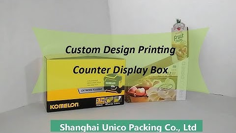Corrugated Cardboard Counter Display Packaging Box with Perforated Lines