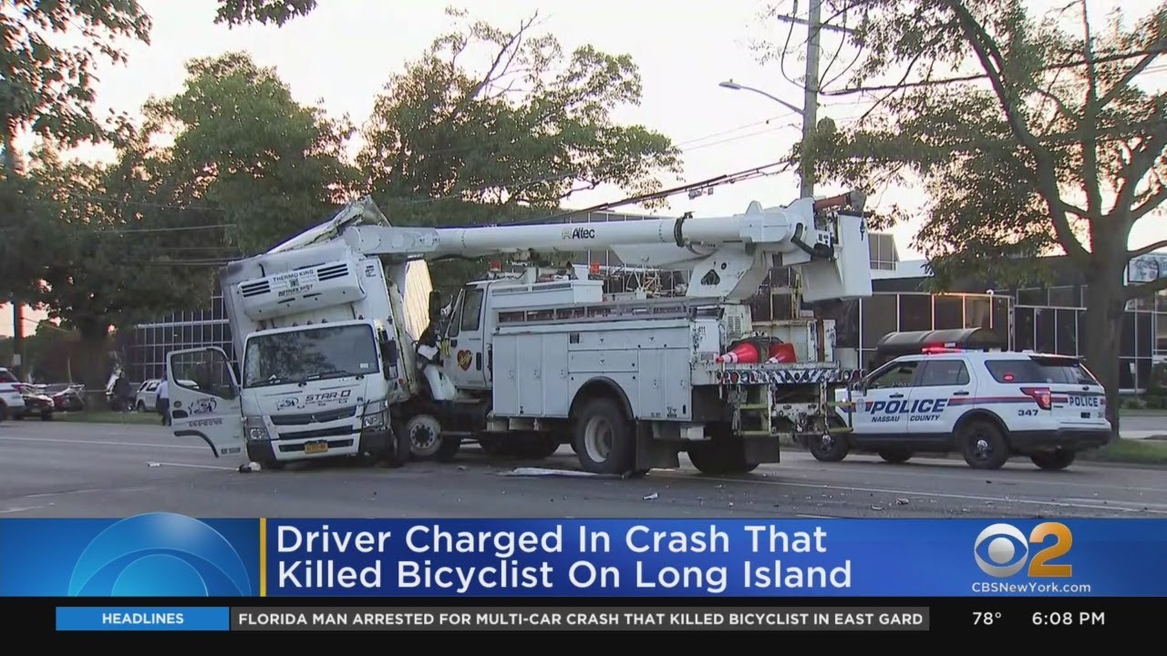 Driver Charged In Crash That Killed Bicyclist On Long Island - YouTube