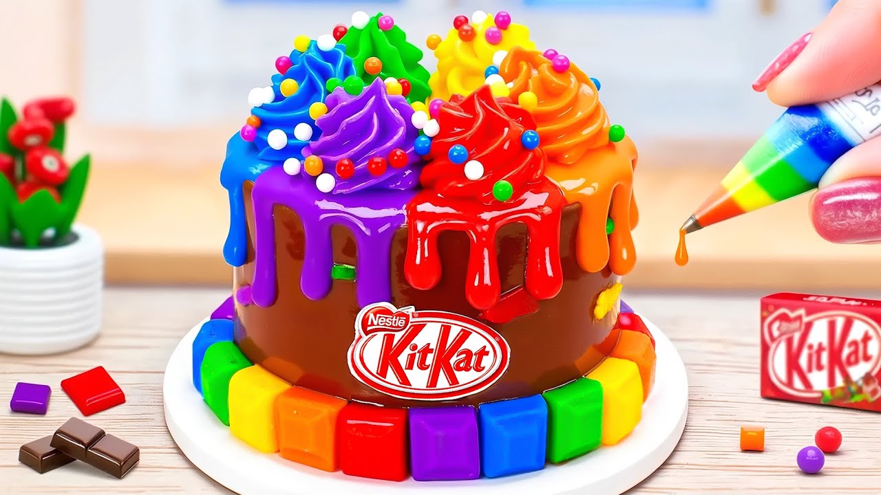 Best Rainbow Chocolate Cake 🌈 Oddly Satisfying Mini Cakes Decorating ...