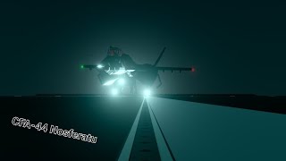 CFA-44 Nosferatu from Ace Combat in Stormworks doing aircraft carrier testing (reveal trailer)
