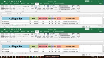 How to use Synchronous Scrolling in Excel in Hindi- Synchronous Scrolling Excel Hindi Tutorial