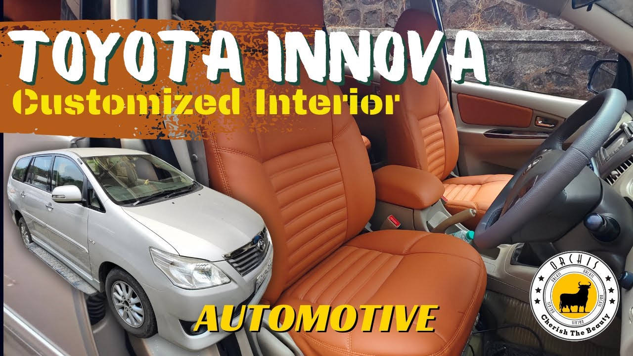 Innova Rear Seats Modifications Toyota Innova Interior Modificationπ₯Premium Light Tan Leather Seat ...