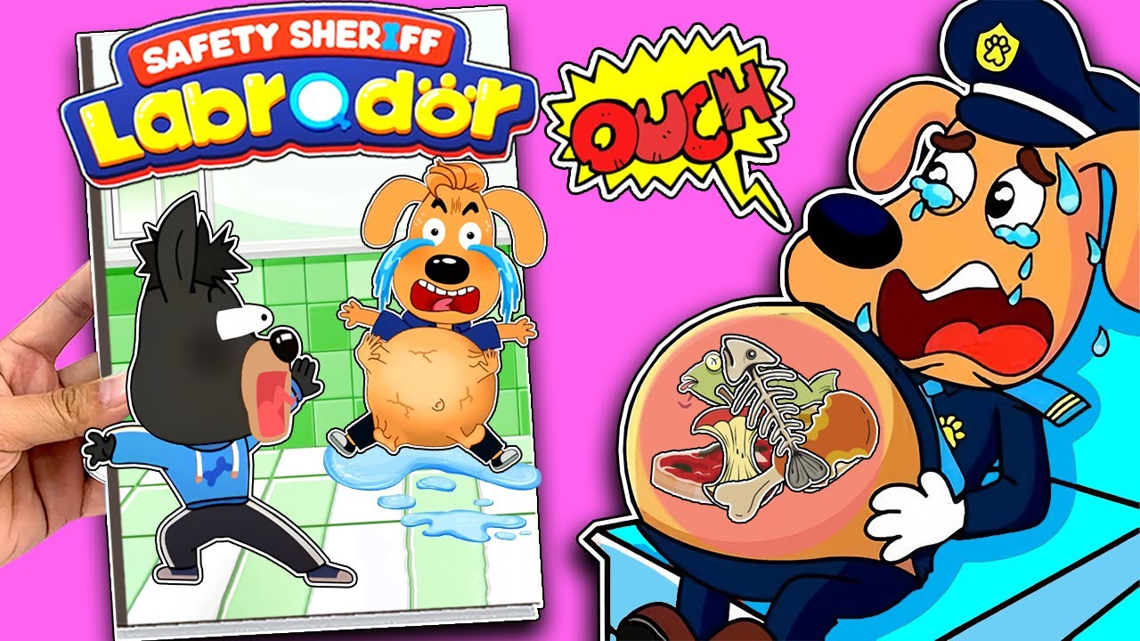 Oh no the Food is Poisoned | Make Quiet Book Sheriff Labrador ❤️DIY Paper