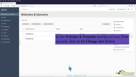 How to change view mode in Plesk   HostPinnacle