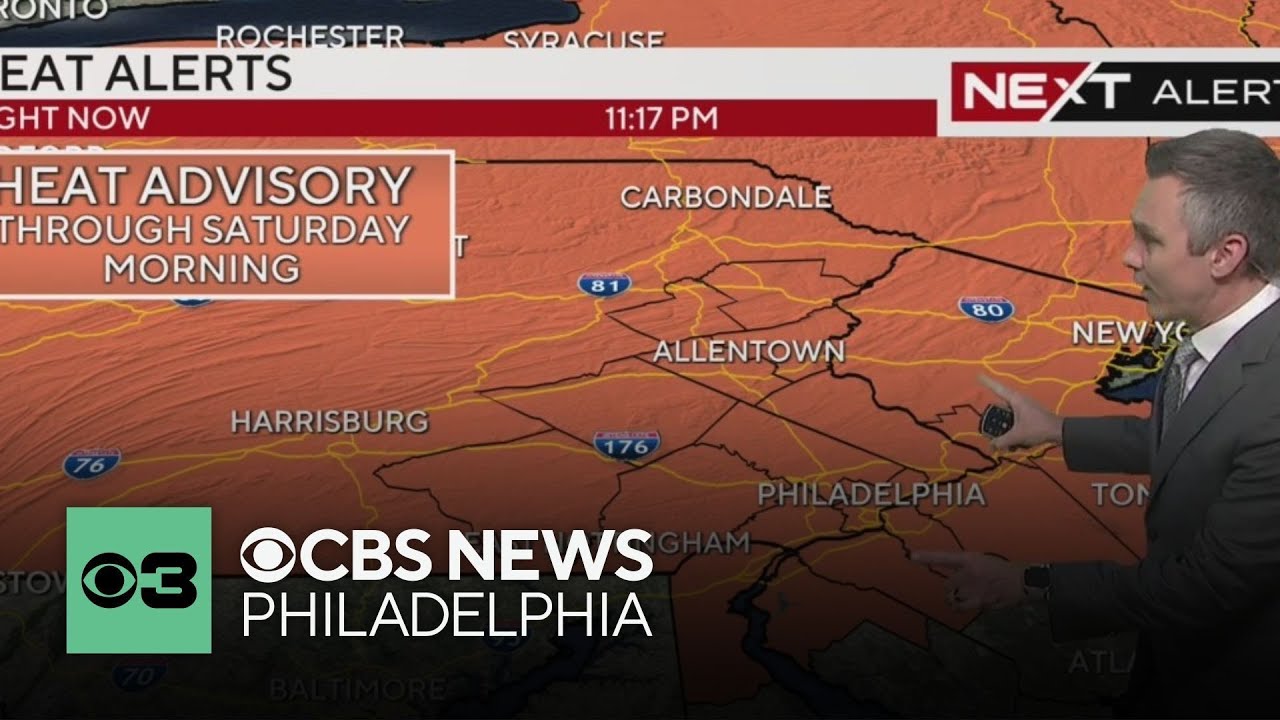Heat advisory in effect through Saturday morning in Philadelphia area ...