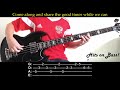 Rose garden lynn anderson  bass cover with tabs and lyrics