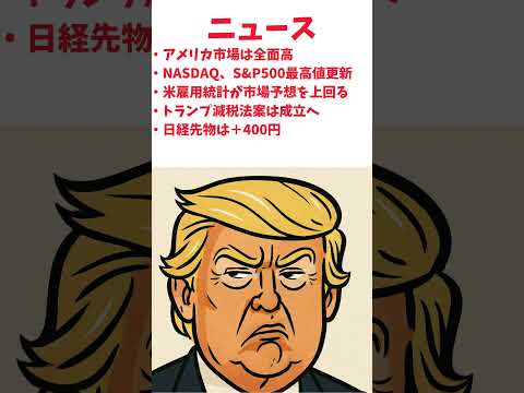 今日のアメリカ市場　#株式投資 #日経平均 #相場見通し #株価 #トランプ #ダウ平均#sp500 #NASDAQ#パランティア#NVIDIA#ソーファイ#ナスダック