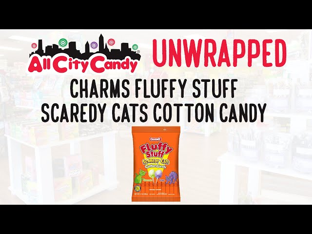 Charms Fluffy Stuff Scaredy Cats Cotton Candy