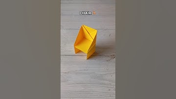 CHAIR ORIGAMI| HOW TO MAKE A FURNITURE CHAIR PAPER CRAFT STEP BY STEP FOLDING| EASY TUTORIAL| ART