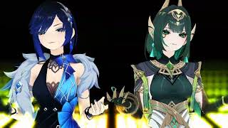 Yelan & Nefer - Toma Toma Tiktok Trend Genshin Impact Mmd
