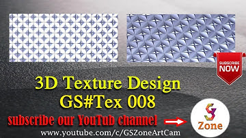 3D Texture Design | Artcam Texture #GSZone #Texure 08 | By - GS Zone