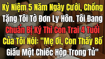 Ngày Kỷ Niệm 5 Năm Ngày Cưới, Chồng Tặng Tôi Một Tờ Đơn Ly Hôn. Khi Tôi Đang Ký Thì Con Trai 4 Tuổi