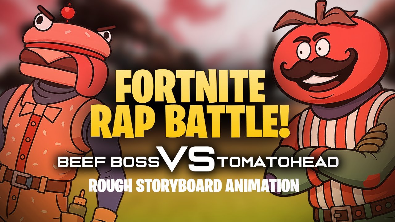 Beef Boss vs Tomatohead (Storyboard/rough animation) | FORTNITE RAP BATTLE