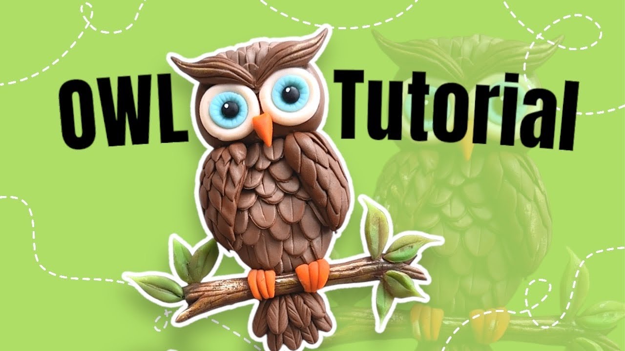 🦉Owl Tutorial with Air Dry Clay | How to make an Owl | Cold Porcelain Clay Craft Ideas