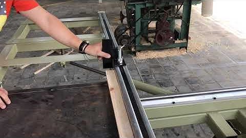 Test cắt nghiêng 45 độ máy cưa bàn trượt dựng