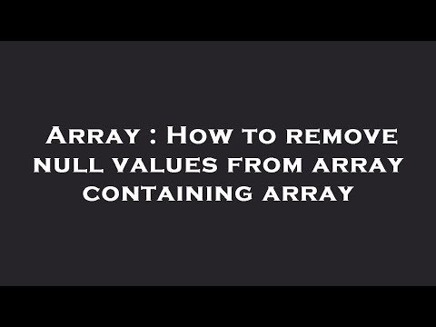 Array : How