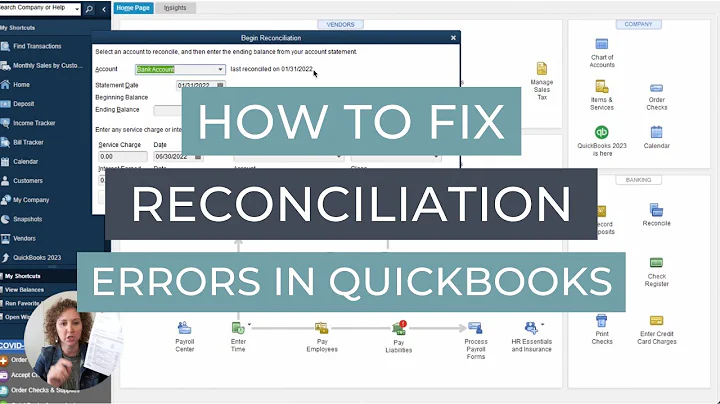 How to fix reconciling errors