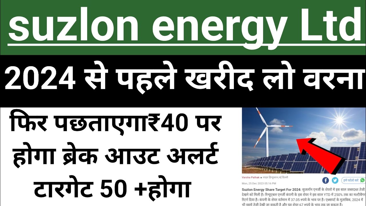 suzlon energy share latest news suzlon energy today update news suzlon energy news 