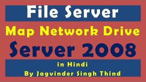✅ shows How To Map a Network Drive in Windows Server 2008 in hindi