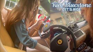 Let's Ride - Kim Bluestone - Adult Content Creator Driving Her Ferrari around Los Angeles In A Skirt