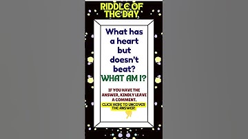 What has a heart but doesn’t beat? | Mind Test #quiz #riddles