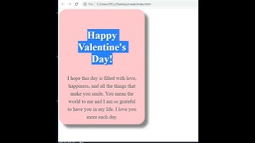 Valentine card using html, css #shortsfeed #shorts #viral #coding #valentinesday