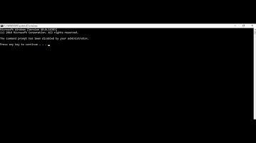 The command prompt has been disabled by your administrator