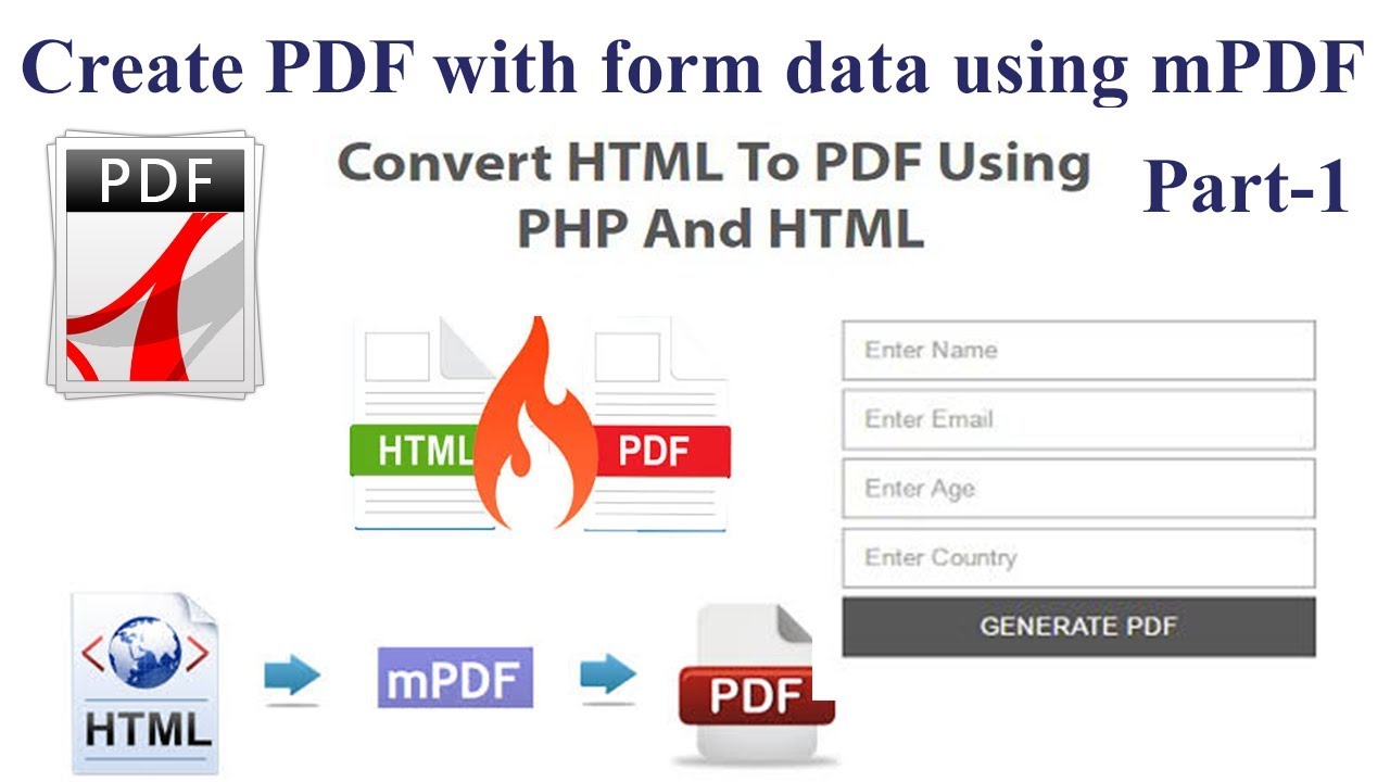 mpdf php  Update New  Create PDF with form data using mPDF library in PHP | Simple Example ??