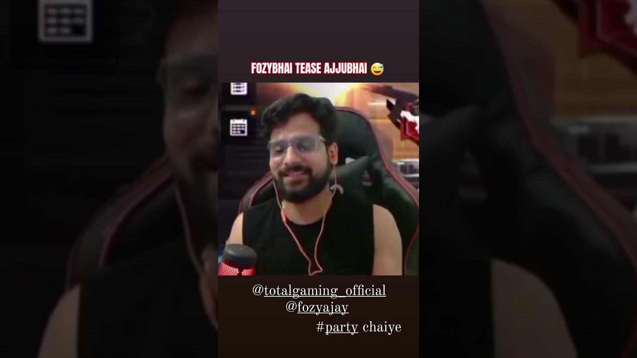 FOZYAJAY TEASE AJJUBHAI THROUGH MY COMMENT 😅😱|| #party #trending  @FOZYAJAY @TotalGamingLive