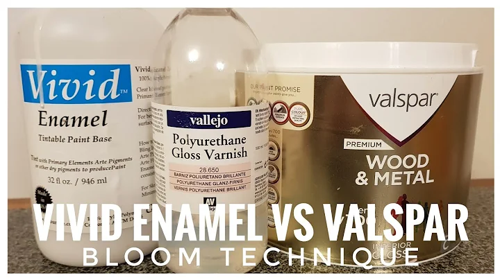 Vivid Enamel vs Valspar for Bloom Technique / Acryilc Pouring Techniques