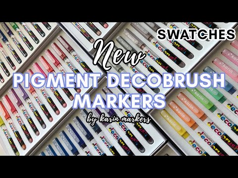 Pigment Decobrush Marker Swatches - Karin Marker Swatches 