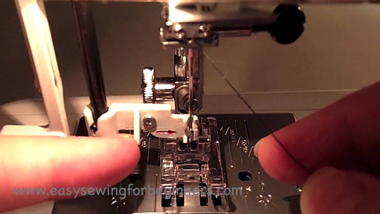 How to use the Automatic Needle Threader on a Sewing Machine 