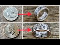 Making rings out of american half dollar coins franklin and kennedy coin rings