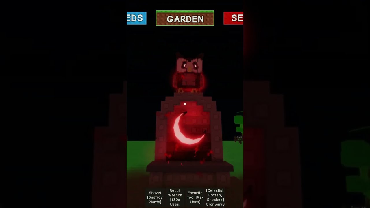Blood Moon Owl INTRO ROBLOX GROW A GARDEN Shorts Roblox Growagarden
