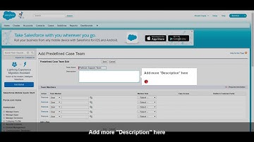 How to Add Predefined Case Teams