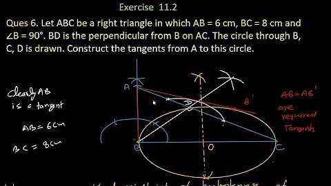 Let ABC be a right triangle in which AB is equal to 6 cm | Ex 11.2 Class 10 Question 6 | Term 2 Math