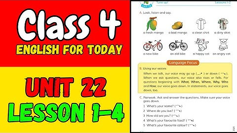 Class 4 English Unit 22 Lesson 1-4  page 44-45 || Class 4 English || চতুর্থ শ্রেণীর ইংরেজি