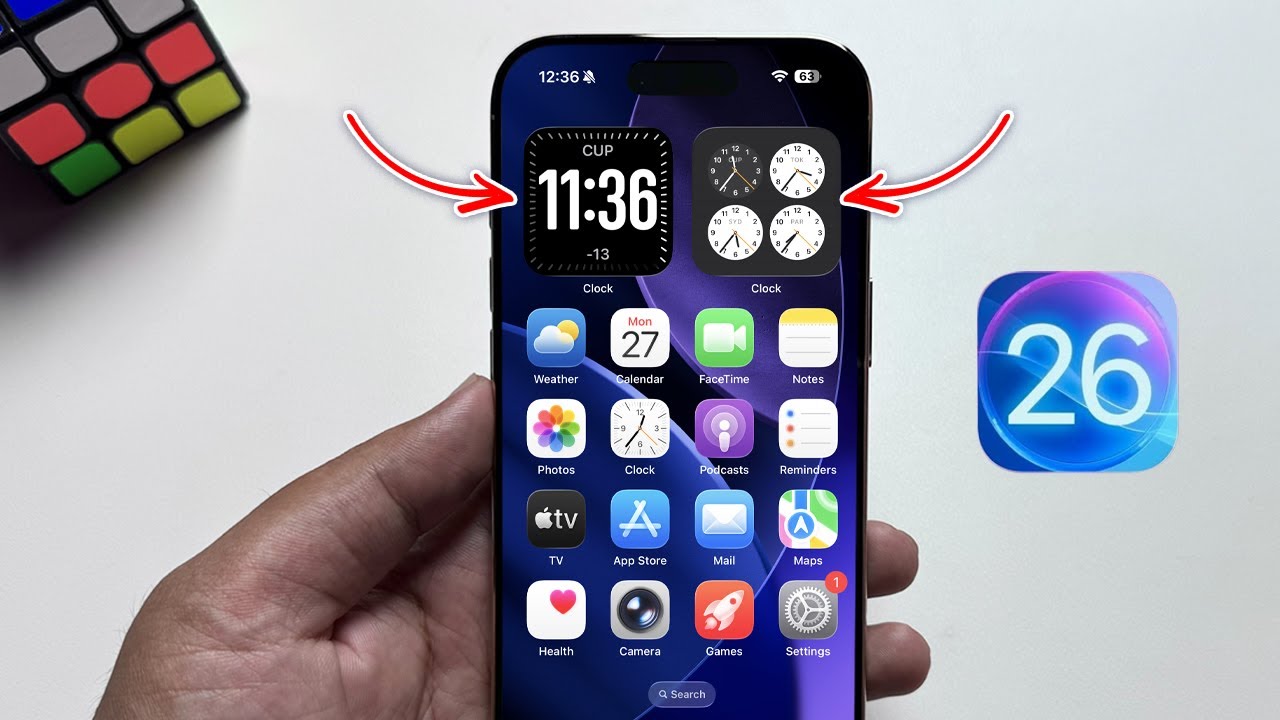 Iphone Time Button How To Set Time Widget On iPhone iOS 26 - YouTube
