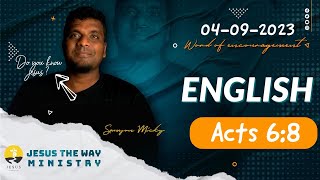 Acts 6:8 | English | Jesus the way ministry | #devotion #devotional